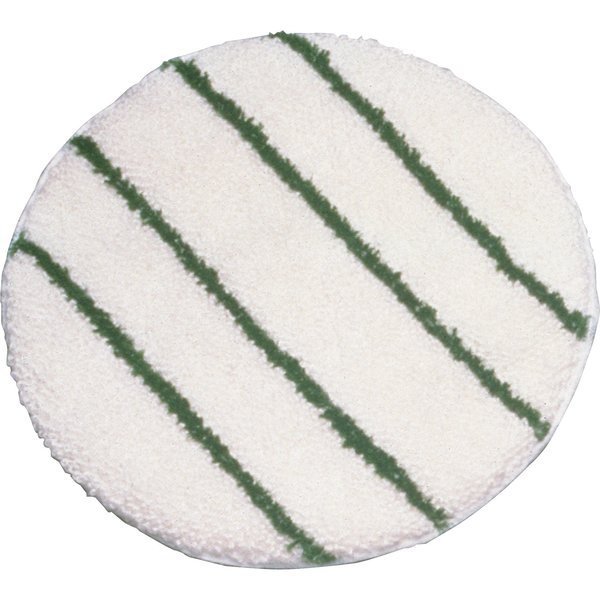 Rubbermaid Commercial Carpet Bonnet, w/Scrub Strips, Low Profile, 17" D WE, PK 5 RCPP26700WHCT